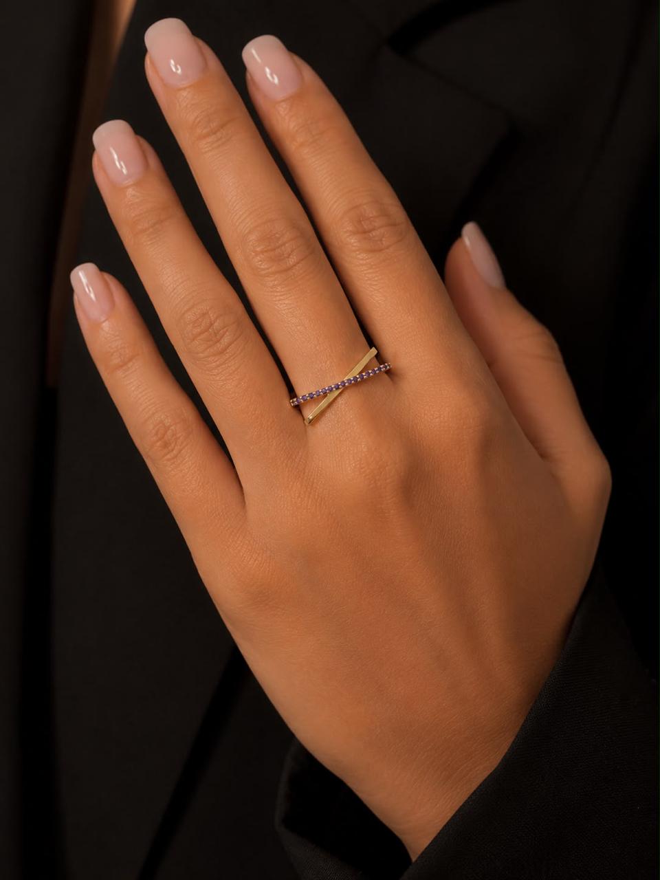 Purple Stones Ring